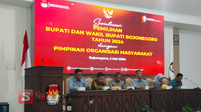 KPU Kabupaten Bojonegoro Gelar Sosialisasi Pilkada Tahun 2024 Kepada Pimpinan Ormas
