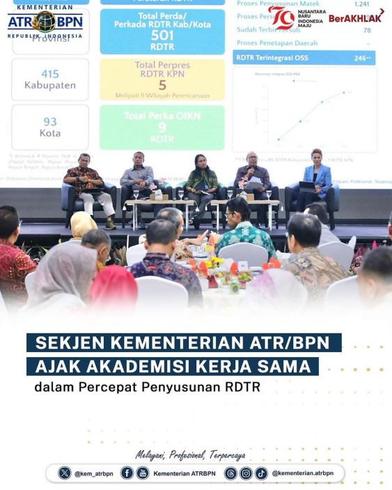 Sekjen Kementerian ATR/BPN Ajak Akademisi Kerja Sama dalam Percepat Penyusunan&nbsp;RDTR